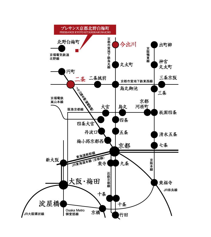 プレサンス京都北野白梅町アクセス