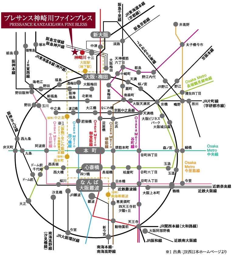 プレサンス神崎川ファインブレスマップ