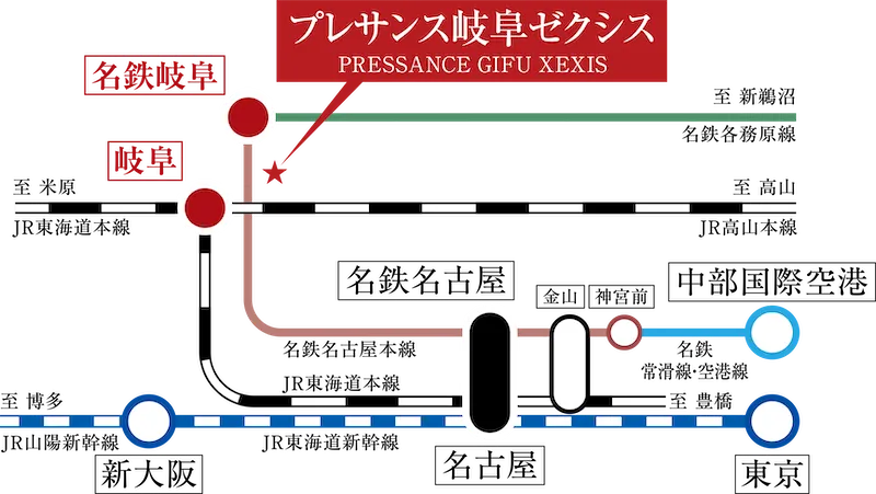 プレサンス岐阜ゼクシス 路線図