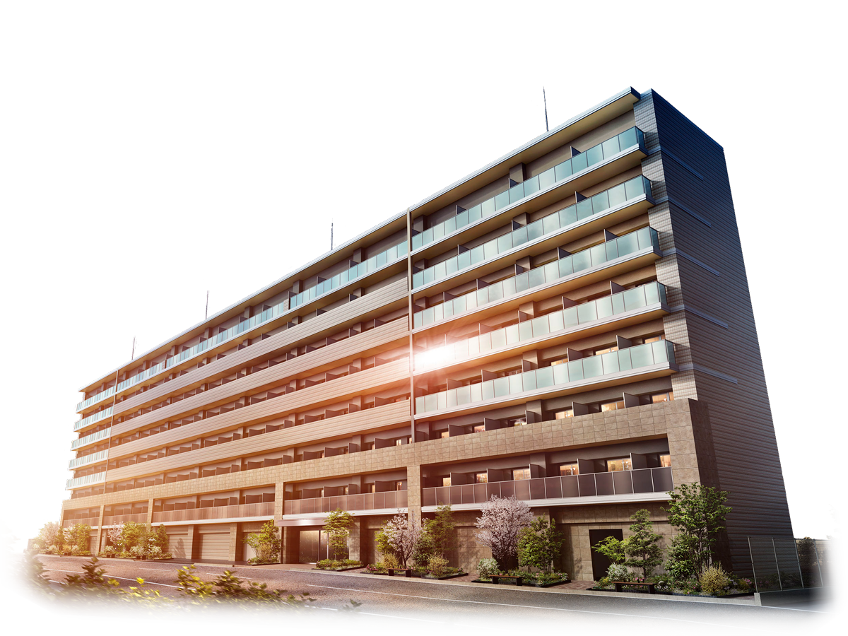 プレサンス京橋GREEN YARDアルミラ外観