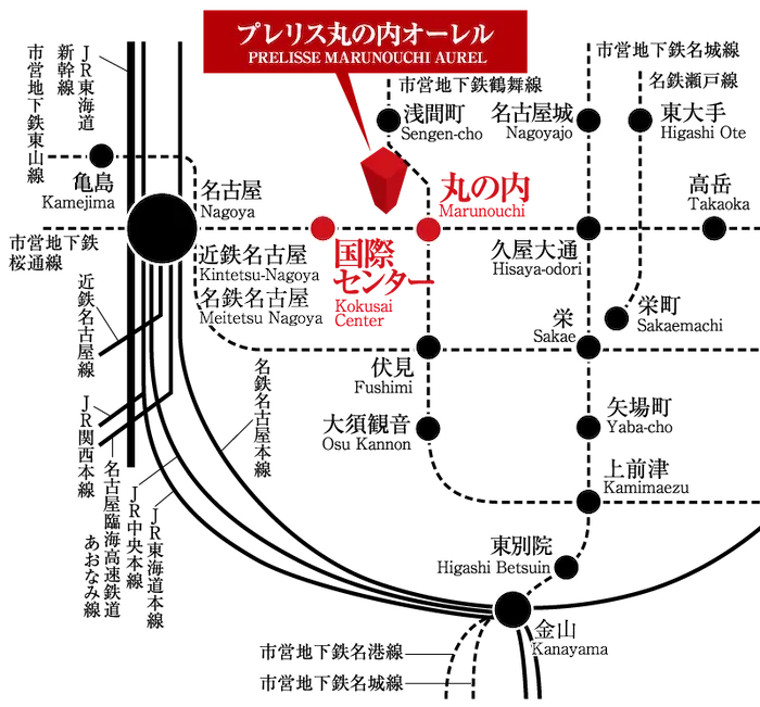 プレリス丸の内オーレル 路線図