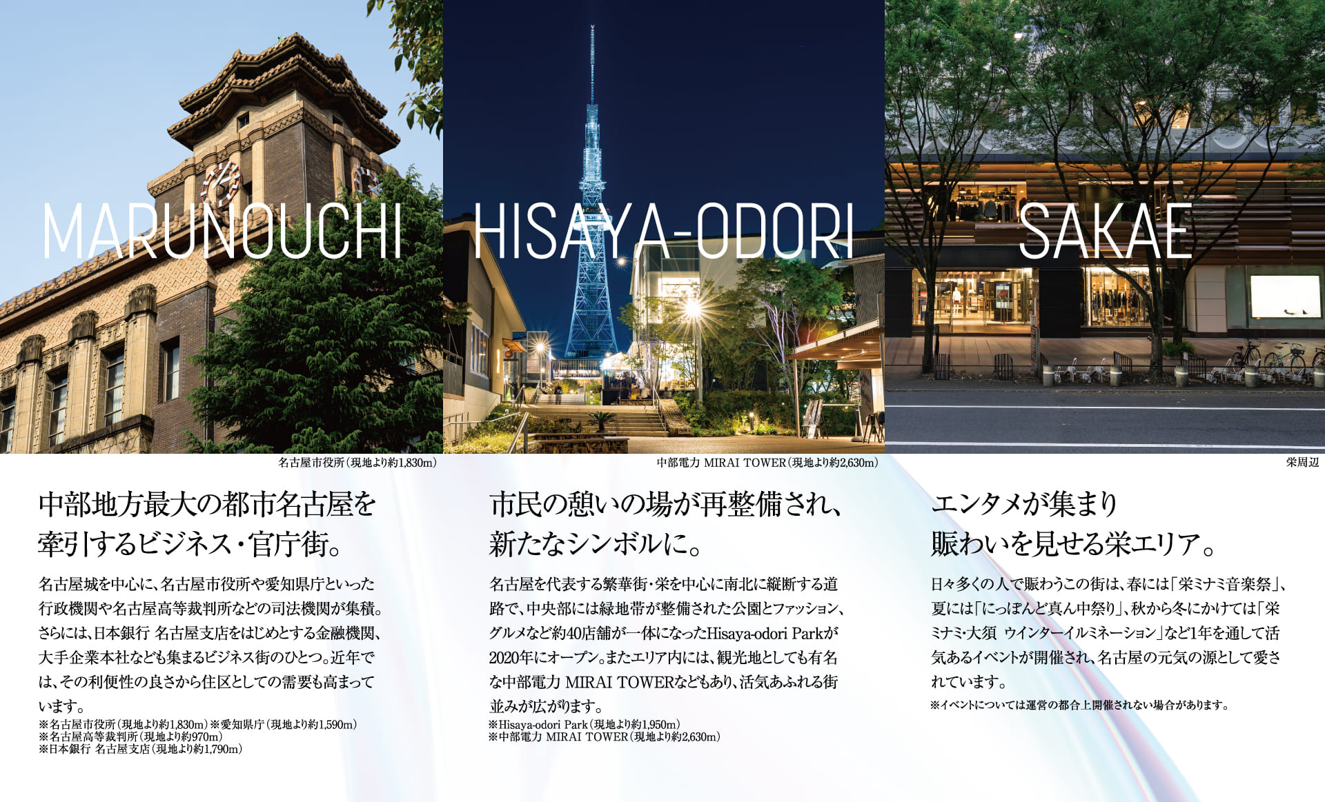 名古屋の主要都市エリアへ快適アクセス