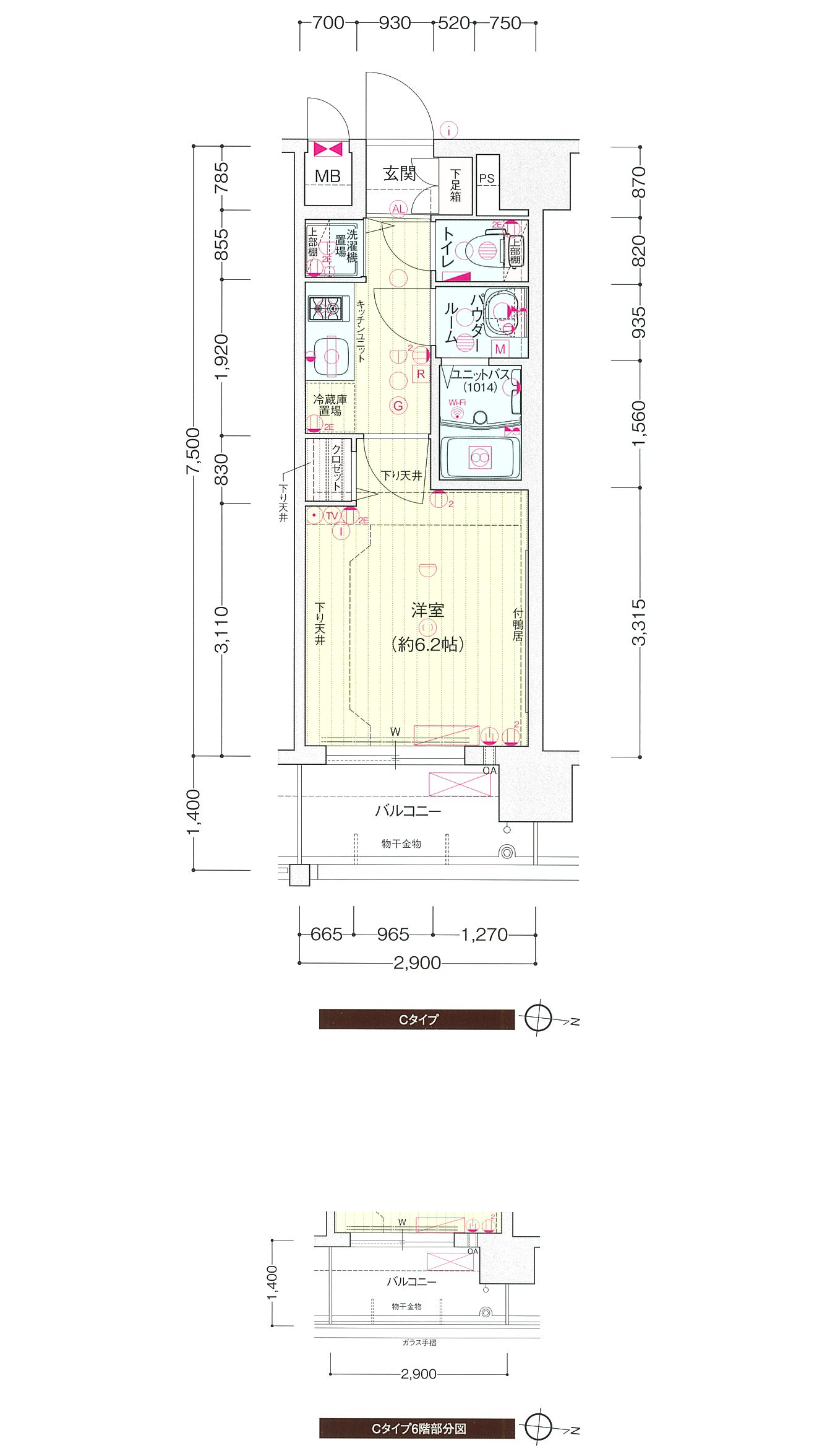 プレサンス京都鴨川の間取り図