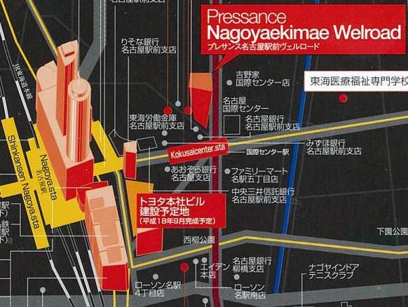 プレサンス名古屋駅前ヴェルロードの地図