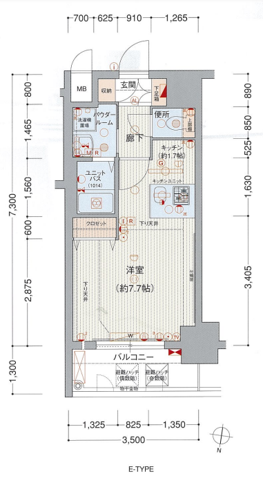 プレサンス名古屋駅前ヴェルロードの間取り図