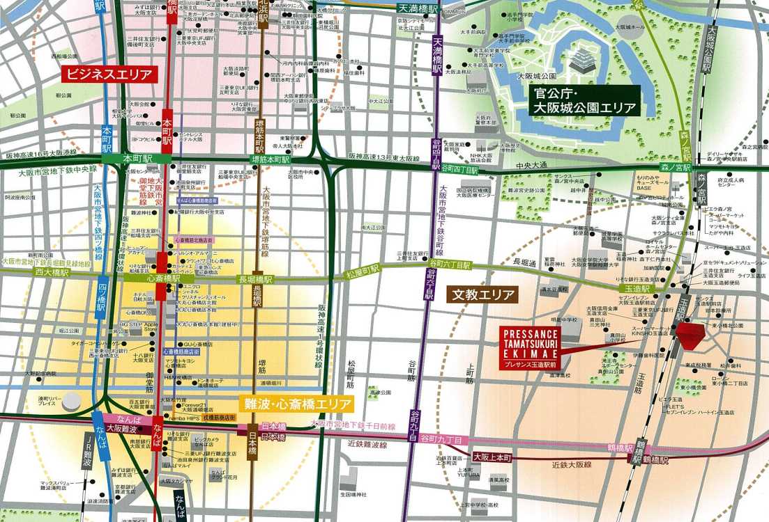プレサンス玉造駅前の地図