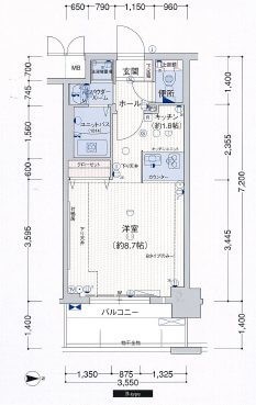プレサンス心斎橋モデルノの建物内