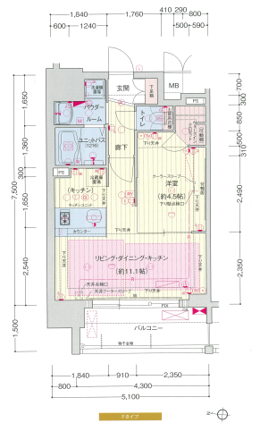 プレサンス丸の内レジデンスⅡの間取り図