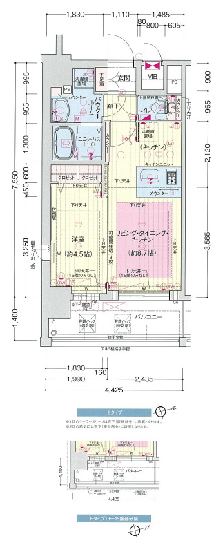 プレサンス新大阪ザ・シティの間取り図