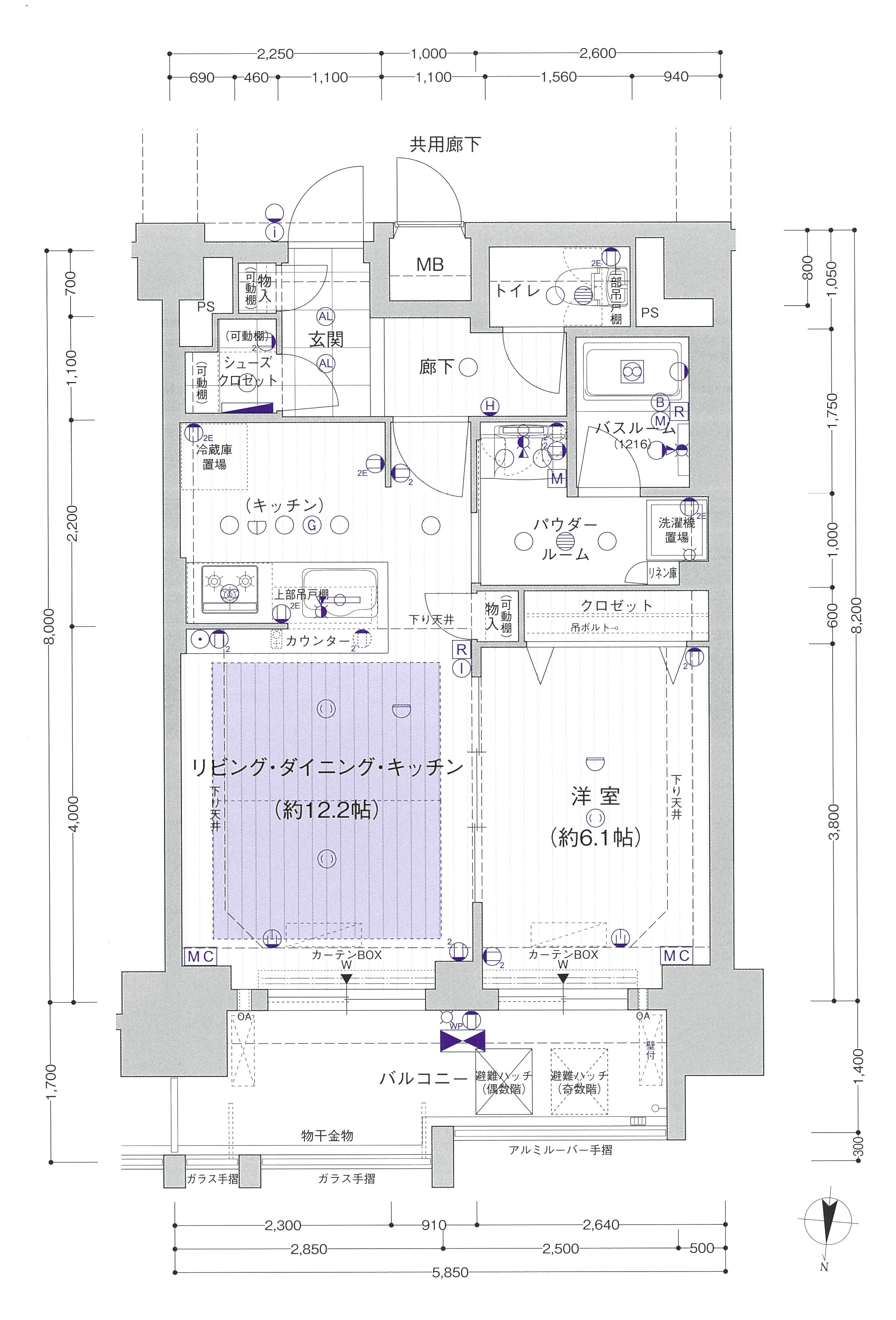 プレサンスジェネ丸の内の間取り図