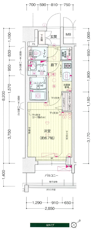 プレサンス鶴舞公園セラヴィの間取り図
