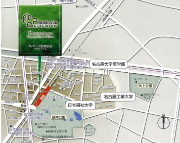プレサンス鶴舞駅前ブリリアントの地図