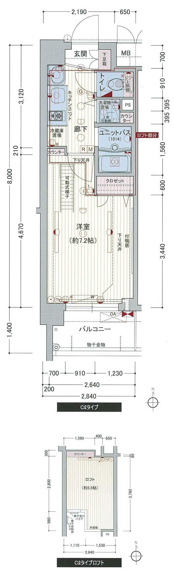 プレサンス京都修学院の間取り図