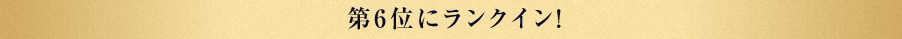 第6位にランクイン！