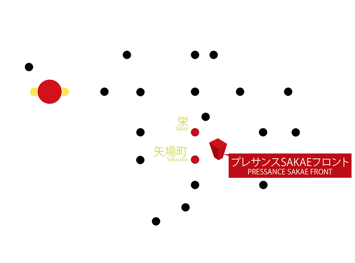 プレサンスSAKAEフロント 路線図