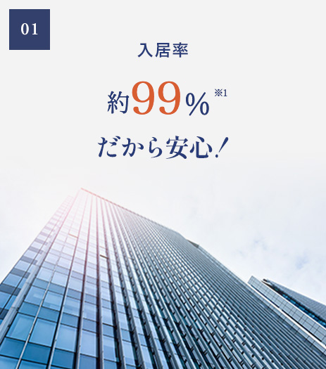 入居率99%だから安心！